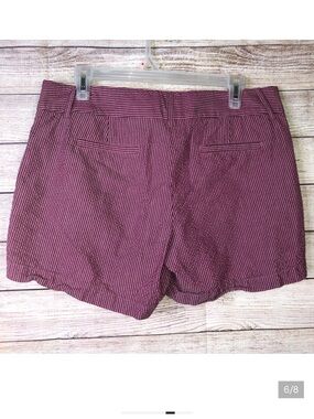 J. Crew Striped Textured Cotton Shorts Sz 10